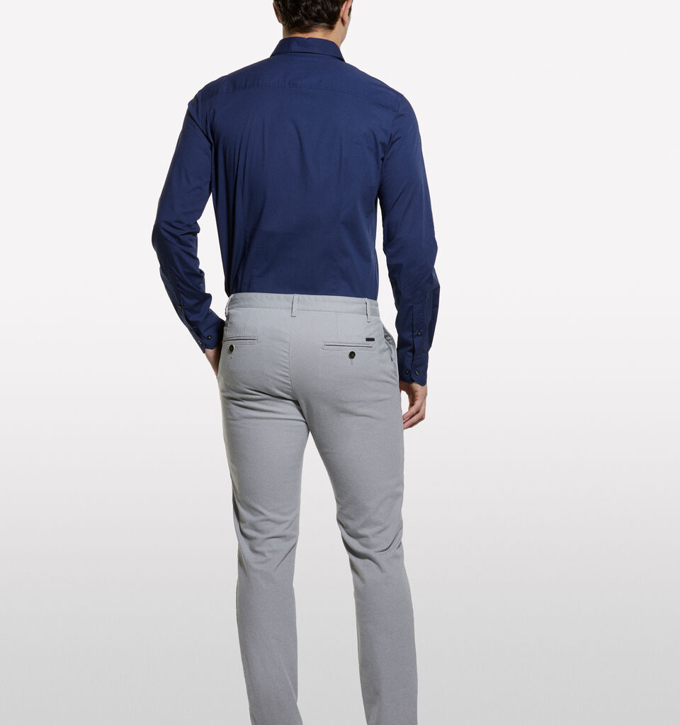 Blue slim fit shirt  - men's slim fit shirts - Dark Blue | Sisley image number 2